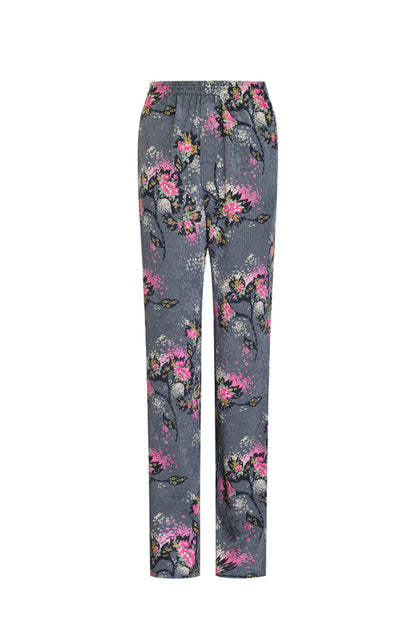 M essential Mackay designer cherry blossom print beads down short vest - LAND.