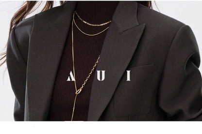 AUI Casual Blazer New High-end Temperament Suit Two-Piece Skirt - Hae-Won.