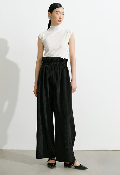 COMME MOI Lu Yan designer's new women's semi-turtleneck slim seamless knitted top - BRAIN.