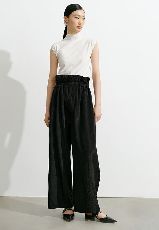 COMME MOI Lu Yan designer's new women's semi-turtleneck slim seamless knitted top - BRAIN.