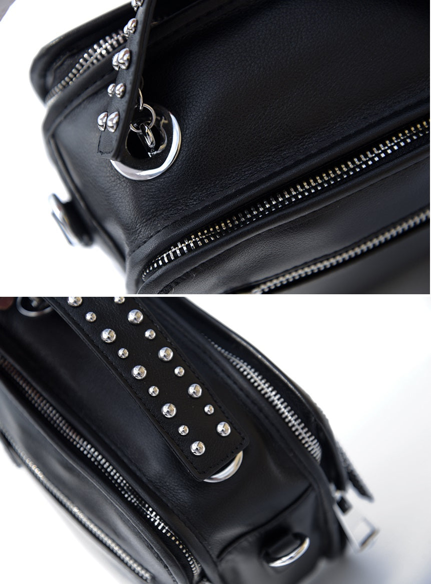 IUBallet Elegant Messenger Leather Black Bag - DANEL.