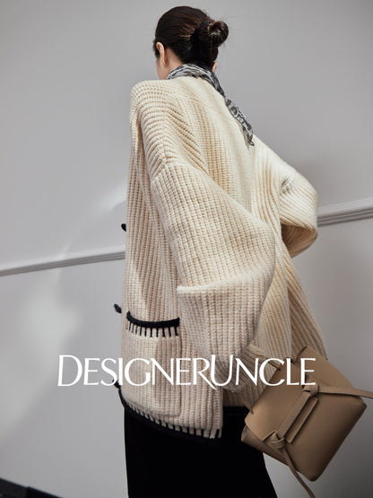 DGU|Gray sweater new design sense niche loose and lazy knitted top jacket - CONSTANT.