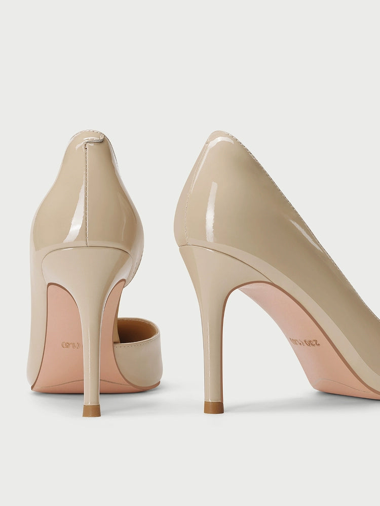 PJJUU nude pointed toe stiletto shoes - SMUG.