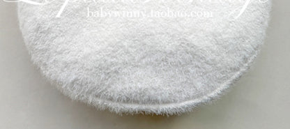 Le Palais Vintage Luxury White Fur Hand bag Plush Vest High Waist Wide-leg Pants Suit-Sonia