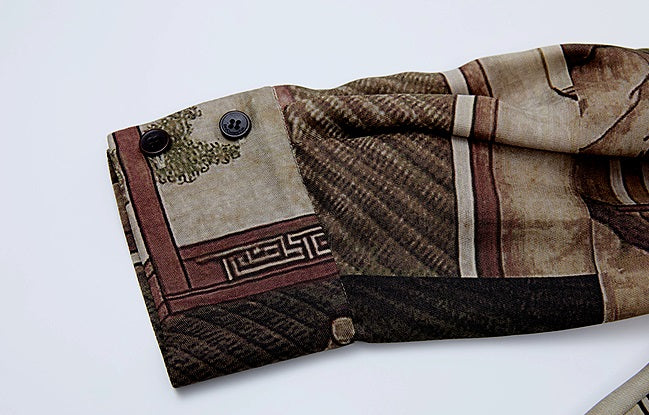 ZHUCHONGYUN landscape print loose straight shirt top-APATEU.