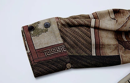 ZHUCHONGYUN landscape print loose straight shirt top-APATEU.