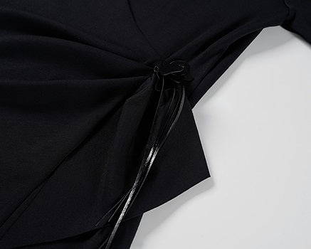 COMME MOI Lu Yan designer new women's fake two-piece irregular dress - HAPPY.