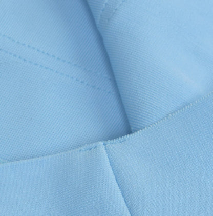 DOLLY Elegant Blue Deep V-Neck Sleeveless Knitted Body Hug Party Dress-KAREN