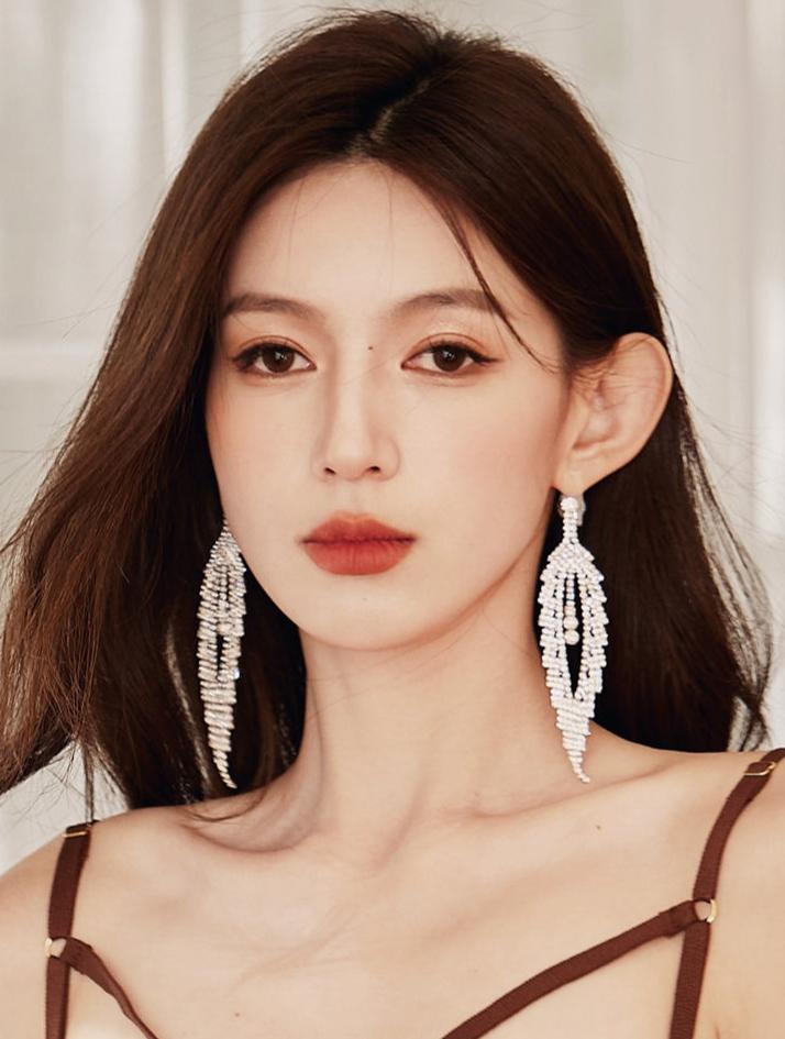 DOLLY Luxury Sparkling Full Diamond Chic Tassel Earring-CAROL