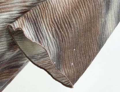 WANGXO Galaxy Muse -Starry Silver Oil-Paint  Halterneck Dress - SABLE