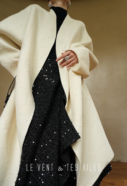 LE VENT&TES AILES Galaxy Luxury Weaving Feminine Sequin Tweed Skirt-ZOYA