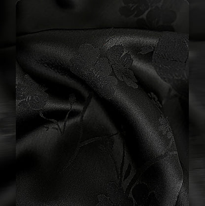 HECO Acetate Jacquard Midi Tiered Cap Sleeves Dress - HEART.