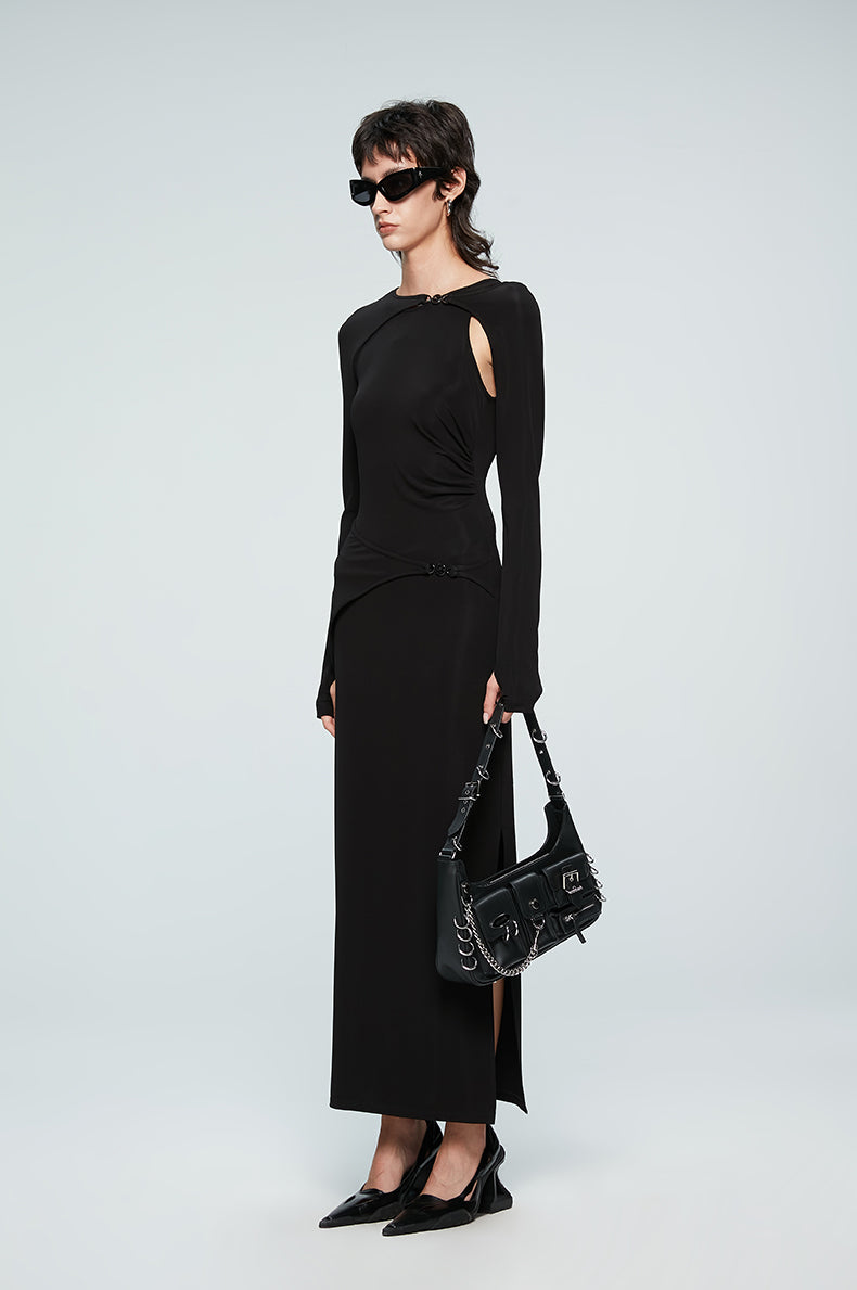 ANNAKIKI Deconstructed Four-pointed Star Split Dress Shoulder Jacket-WEEWKIE