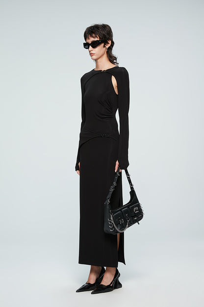 ANNAKIKI Deconstructed Four-pointed Star Split Dress Shoulder Jacket-WEEWKIE