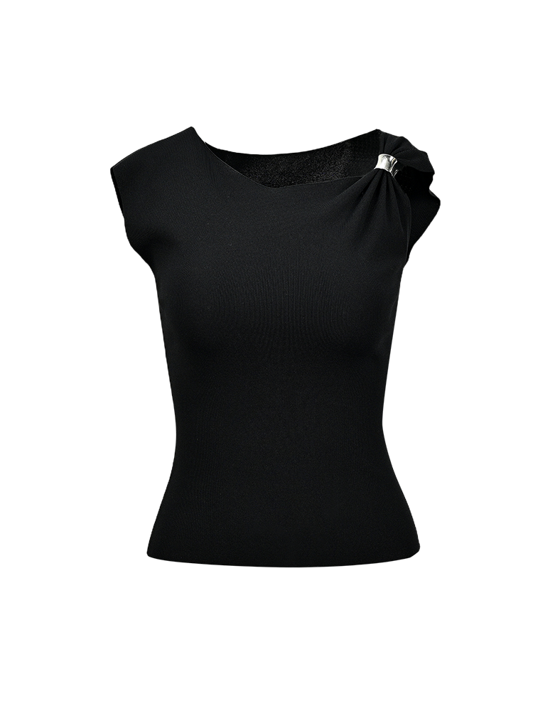 YES BY YESIR | Ye Qian  Luxury Summer Knit Pullover with Polished Minimal Elegance -LILIANA.