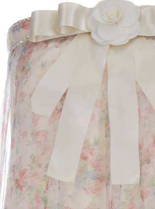 Wardrobes by Chen Luxury Floral Tube bow Maxi Summer Dress-Marilyn