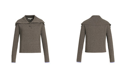 ZHUCHONGYUN Ribbed Wool Knit Long Sleeve Top-TYLER.