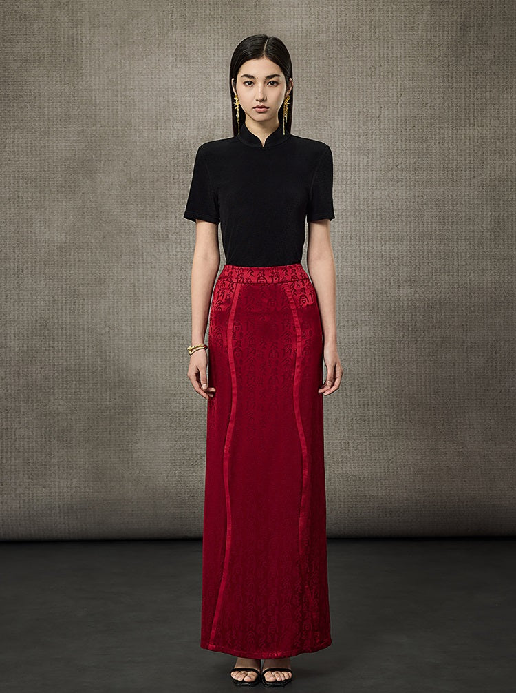 HECO Disc Button Acetate Knit Drop Neck T-Shirt - ROMAN.