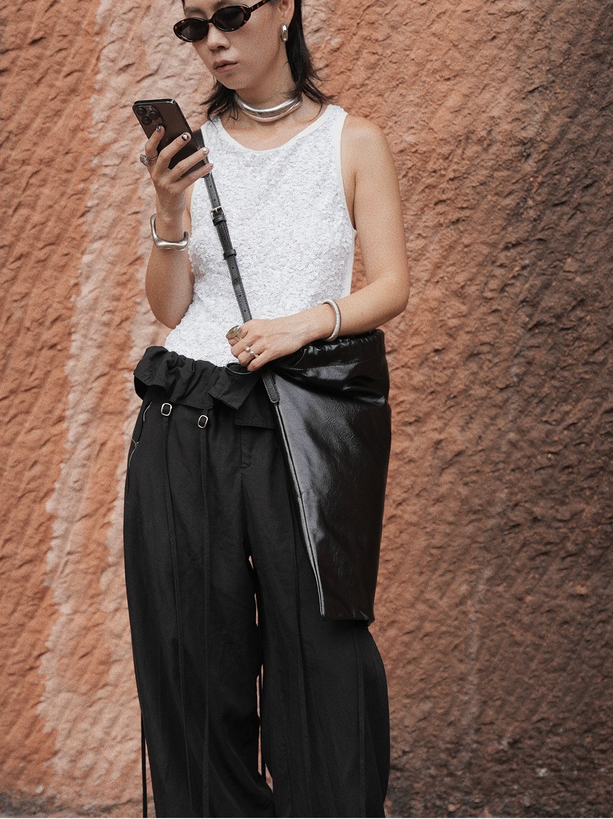 IUBALLET New Simple Large Shoulder Tote Bag Genuine Leather - FRAME .