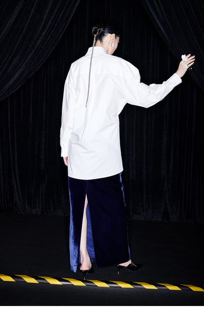 M essential Mackay designer two-wear wrap stand-up collar shirt - Veron.