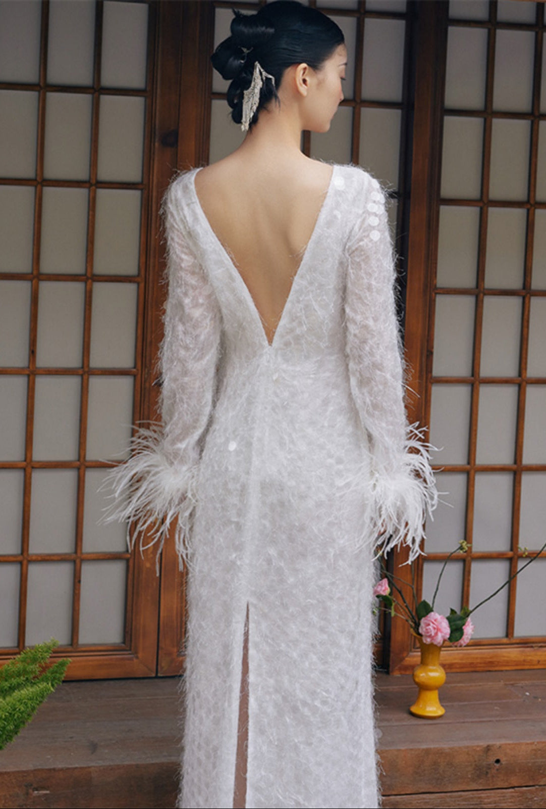 GOUDIN luxury high-end long sleeve evening dress- JADE.