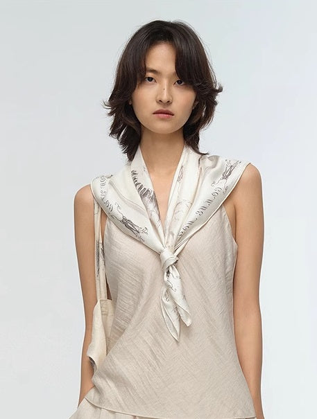 COMME MOI Summer Fashion Beaded V-Neck Suspender Layer - CHLOE.