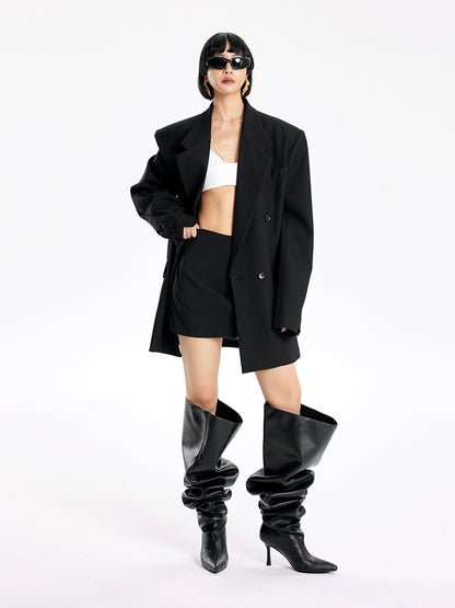 TINY IN Padded Wide Shoulder Cuffs women's Coat-POXY.