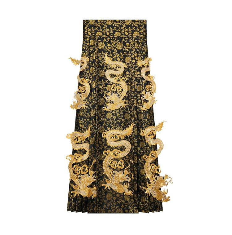 HECO Golden Dragon Year Horse Face High Waisted Skirt - allen.