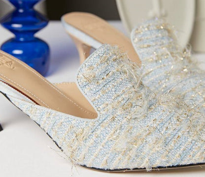 B-FEI heel mules pointed slippers-HAVI.