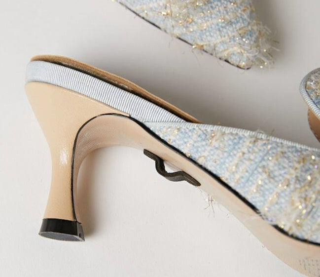 B-FEI heel mules pointed slippers-HAVI.
