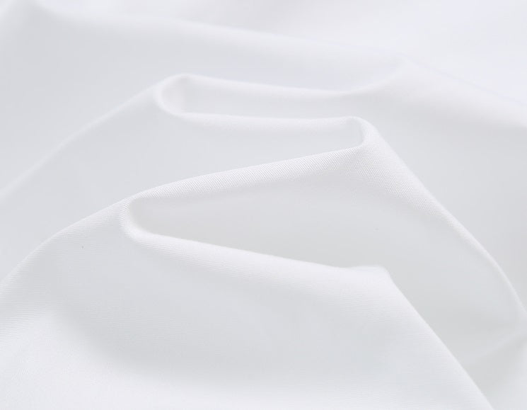 COMME MOI Lu Yan designer's new women's white cotton elastic V-neck commuter shirt - GIFTED.