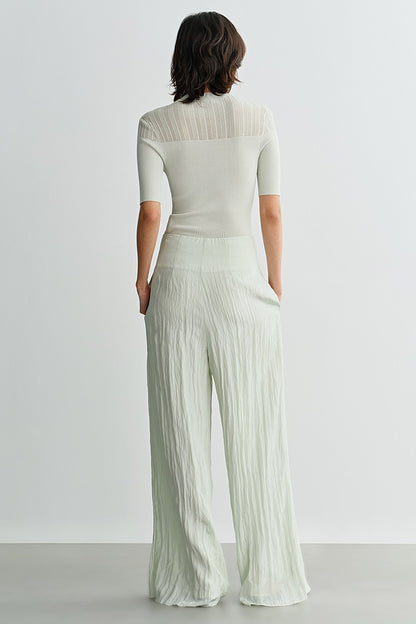 COMME MOI summer women's middle sleeve cut-out knit top - PHILIP.