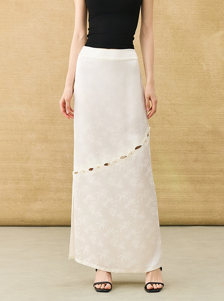 HECO Chinese style acetate rich bamboo skirt - DEED.