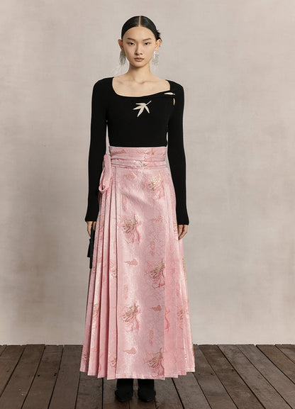 HECO dragon weaving golden high-waisted skirt women - praise.