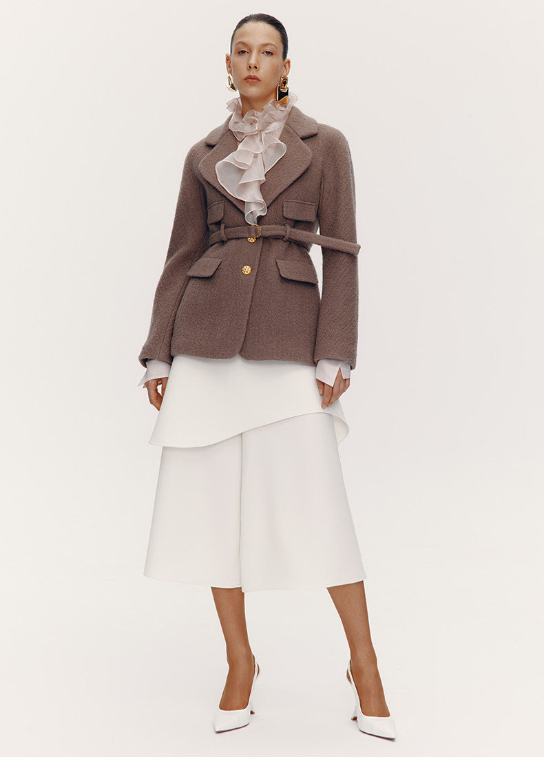 ATELIER MISS LU Fall/Winter Multi-layered Cut Splicing Cropped Culottes - SURREN