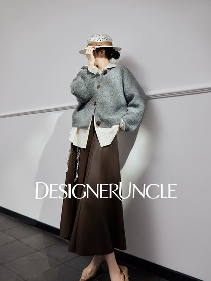 DGU "Mist Blue" gray autumn new loose outerwear versatile slimming top - JONES.