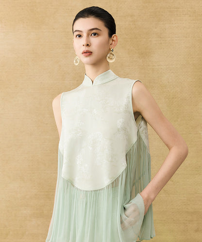 HECO New Chinese Acetate Jacquard Mesh Stitching T-Shirt - ANGEL.