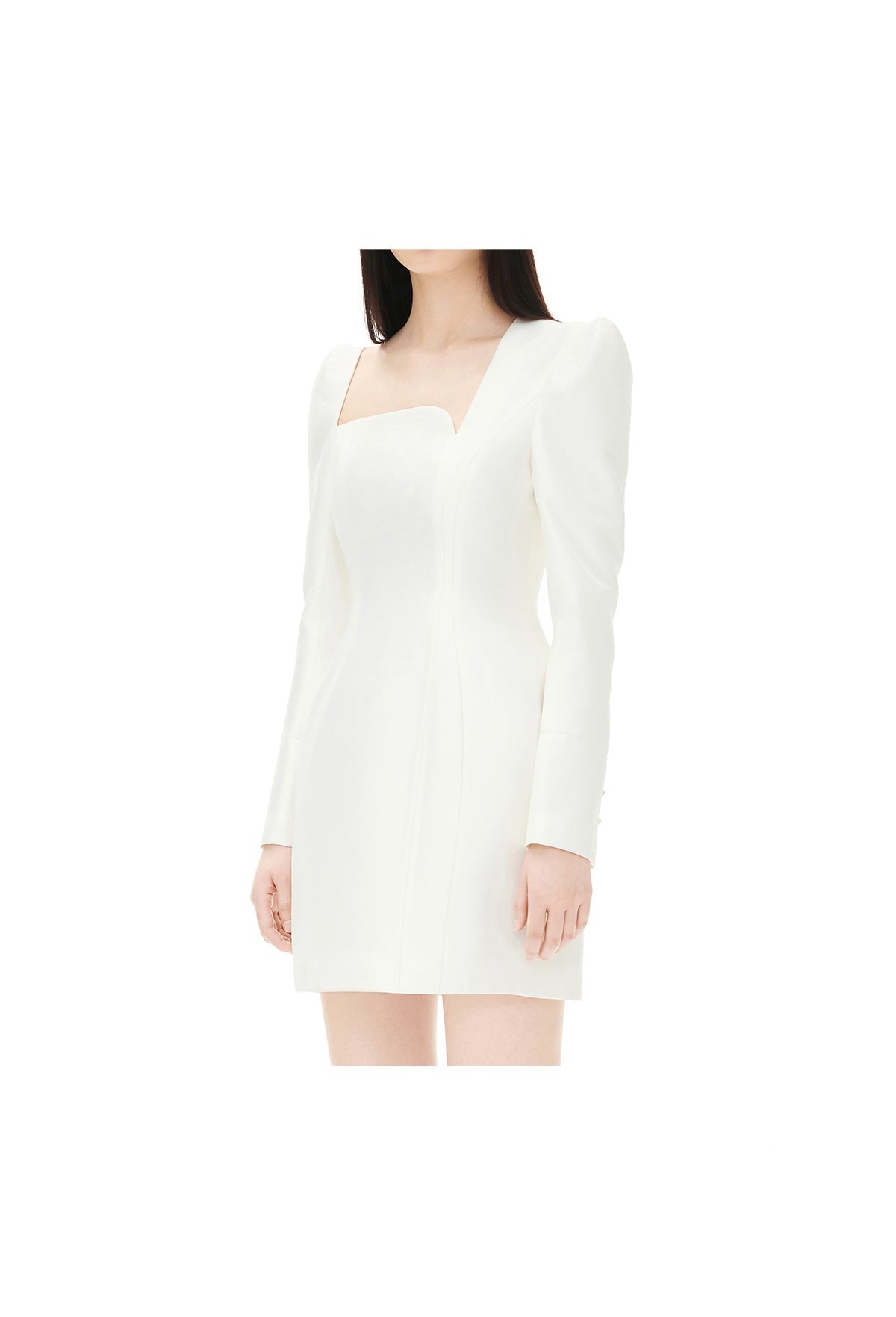 YES BY YESIR  elegant bud cocktail short wedding white dress - Inowe