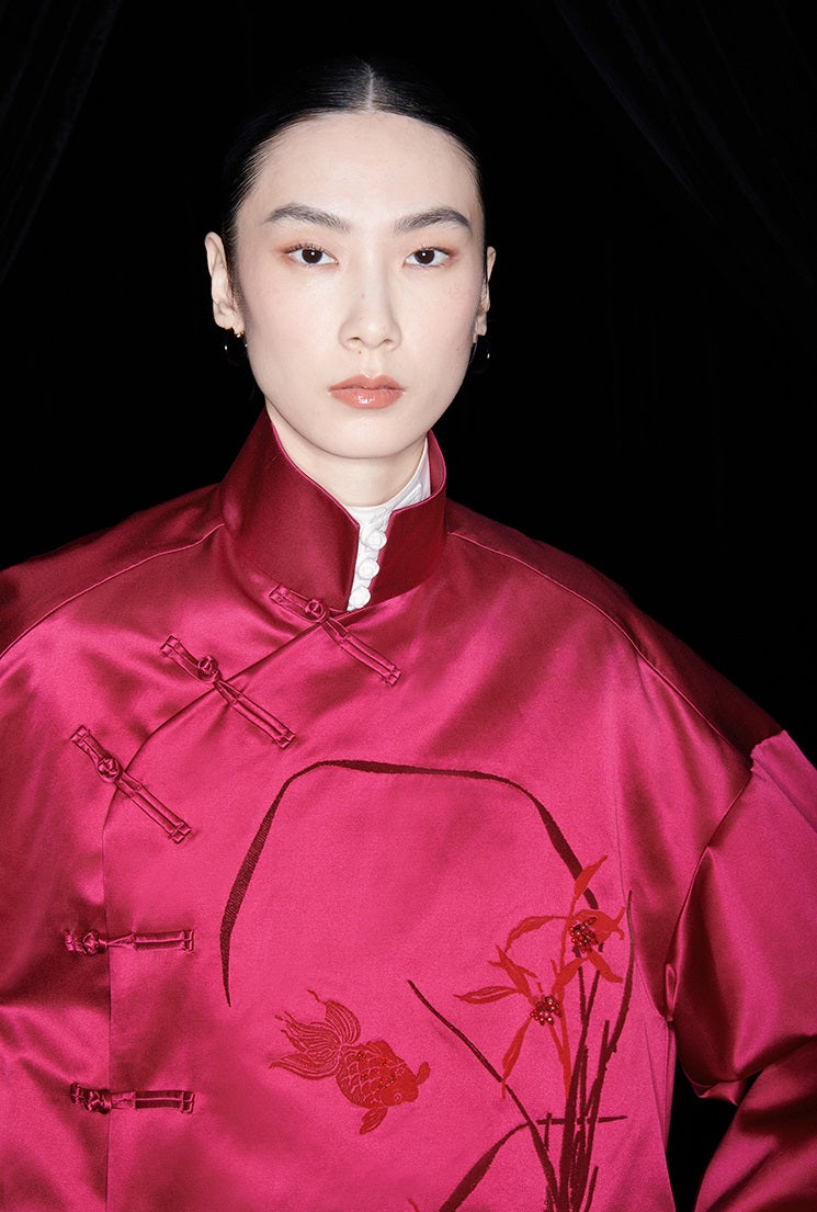 M essential Mackay designer brand embroidered placket silhouette shirt - save.