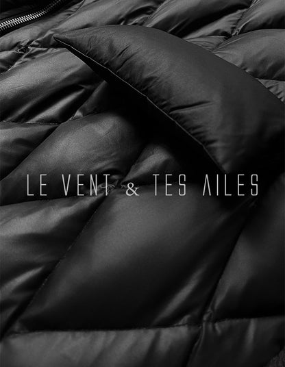LE VENT&TES AILES Luxury High Cover Pressure Down Long Winter Jacket Coat -SZA
