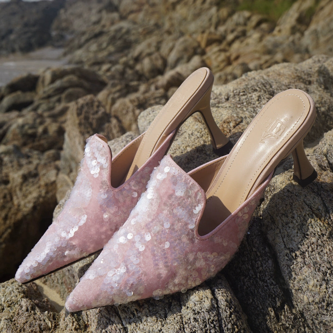 B-FEI pointed toe high-heeled sandals-TENG.