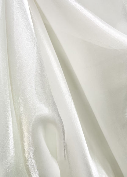 DOLLY Elegant White Natural Waist Flower Bud Long Chic Skirt-CYNTHIA  (V)