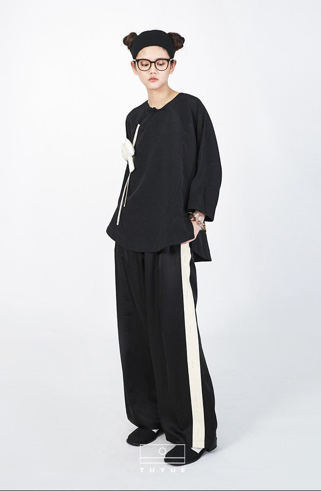 TUYUE Elastic Waist drape casual straight-leg pants- KAYLA.