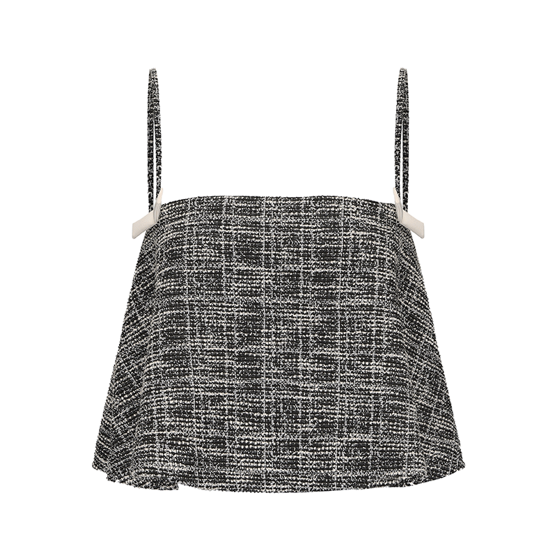 ATELIER MISS LU  Ribbon Silhouette A-line Camisole Top - skims
