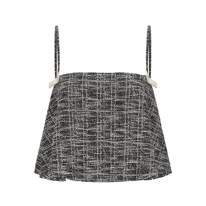 ATELIER MISS LU  Ribbon Silhouette A-line Camisole Top - skims