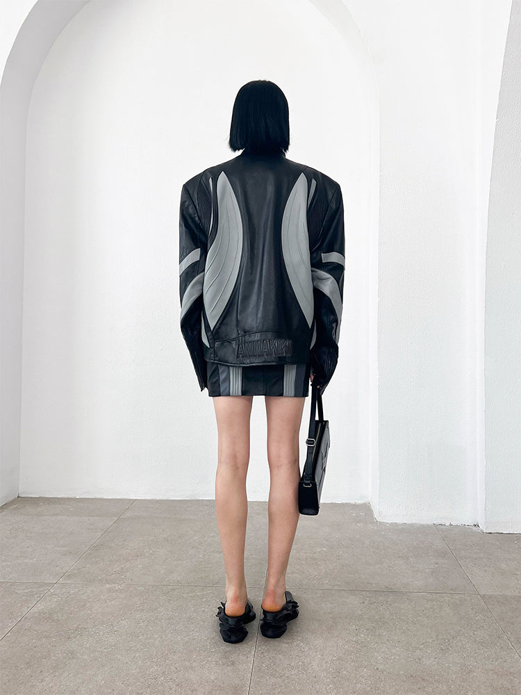 ANNAKIKI Niche Three-dimensional function stitching hip skirt-OLED