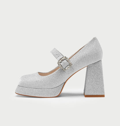 pjjuu thick-soled Mary Jane High Heel - TANG