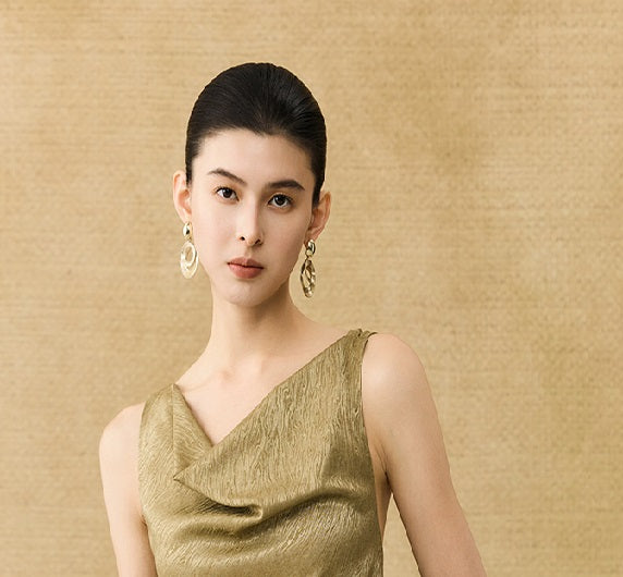 HECO Chinese back cross pearlescent vest top suspenders - COLAR.