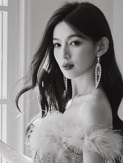 DOLLY Luxury Sparkling Full Diamond Chic Tassel Earring-CAROL