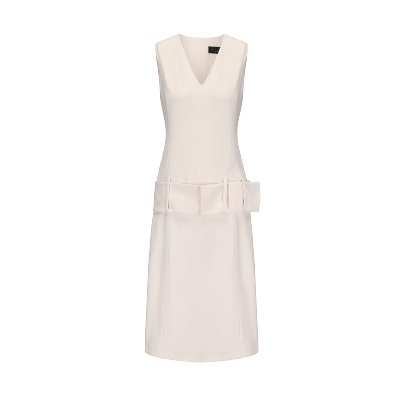 ATELIER MISS LU Ribbon Wide Waist-cinching Sleeveless Dress - BRIAN.
